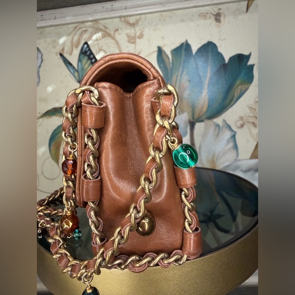 Chanel Chocolate Bar Beaded Chain Flap Bag - Picture 4 of 14